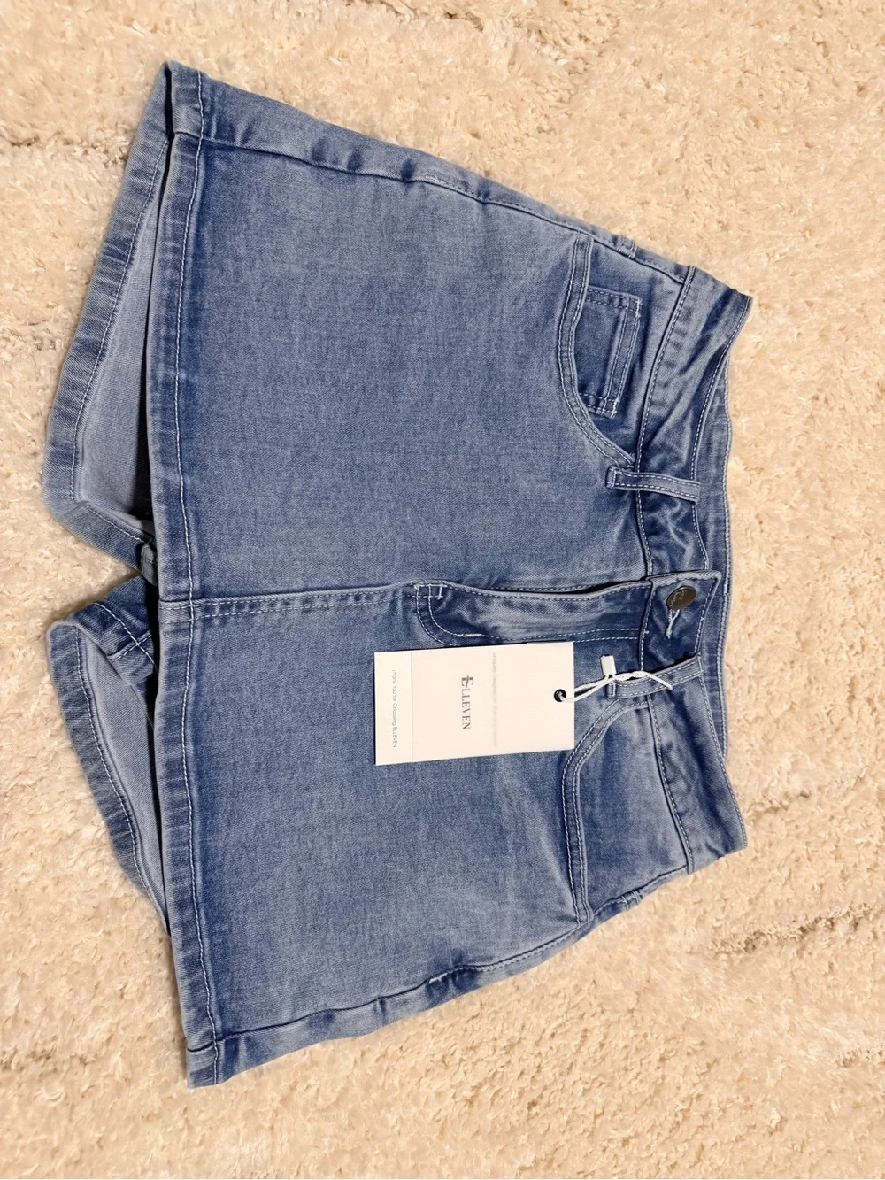 Light Blue Denim Skort with Front Pocket - Unbranded